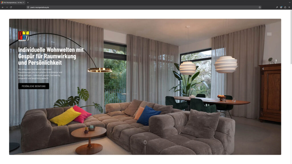 Webdesign für Raumgestalter